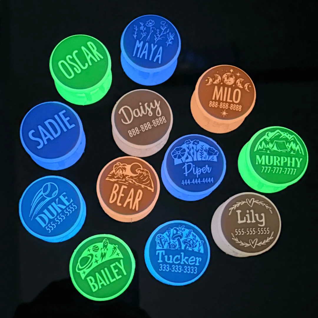 Glow In The Dark AirTag Holder Slide-On Silicone Pet ID Tag| Design Your Own - Image 8