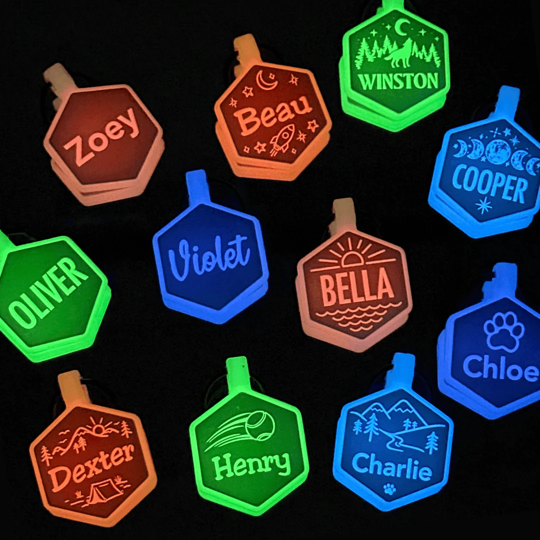 Glow in the Dark Silicone ID Tags - Image 7