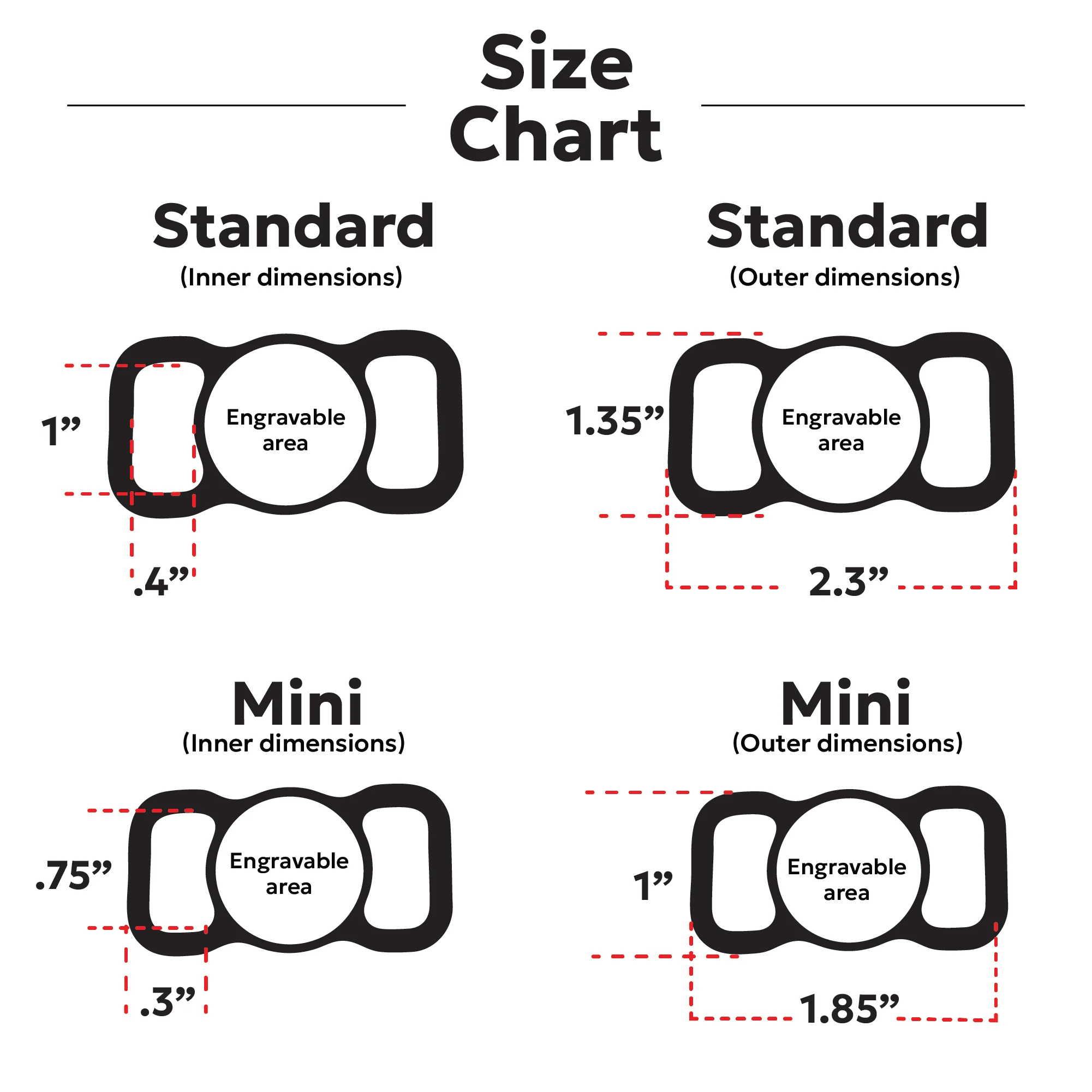 Mini Slim Slide-On Silicone Pet ID Tag | Classic Name - Image 3
