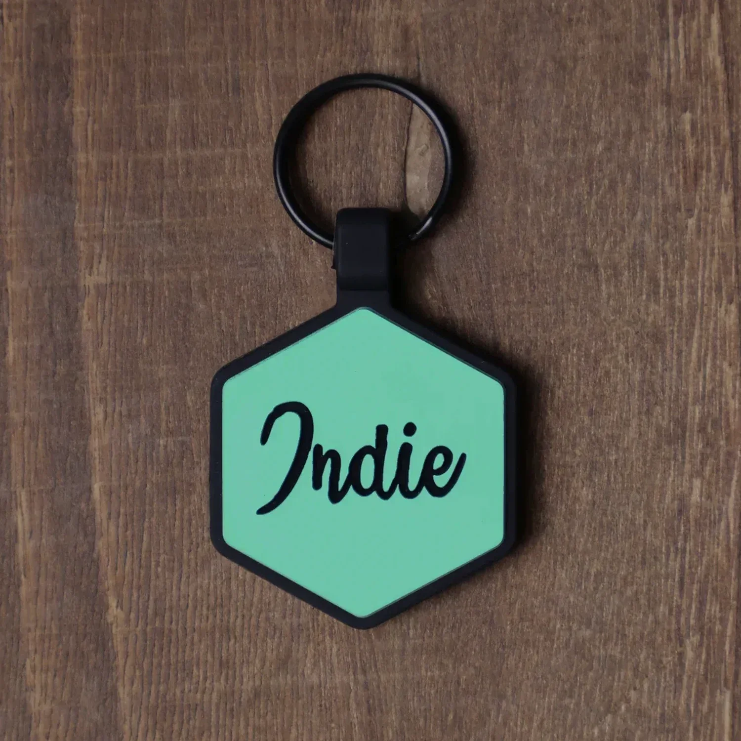 Aqua Silicone ID Tag - Image 3