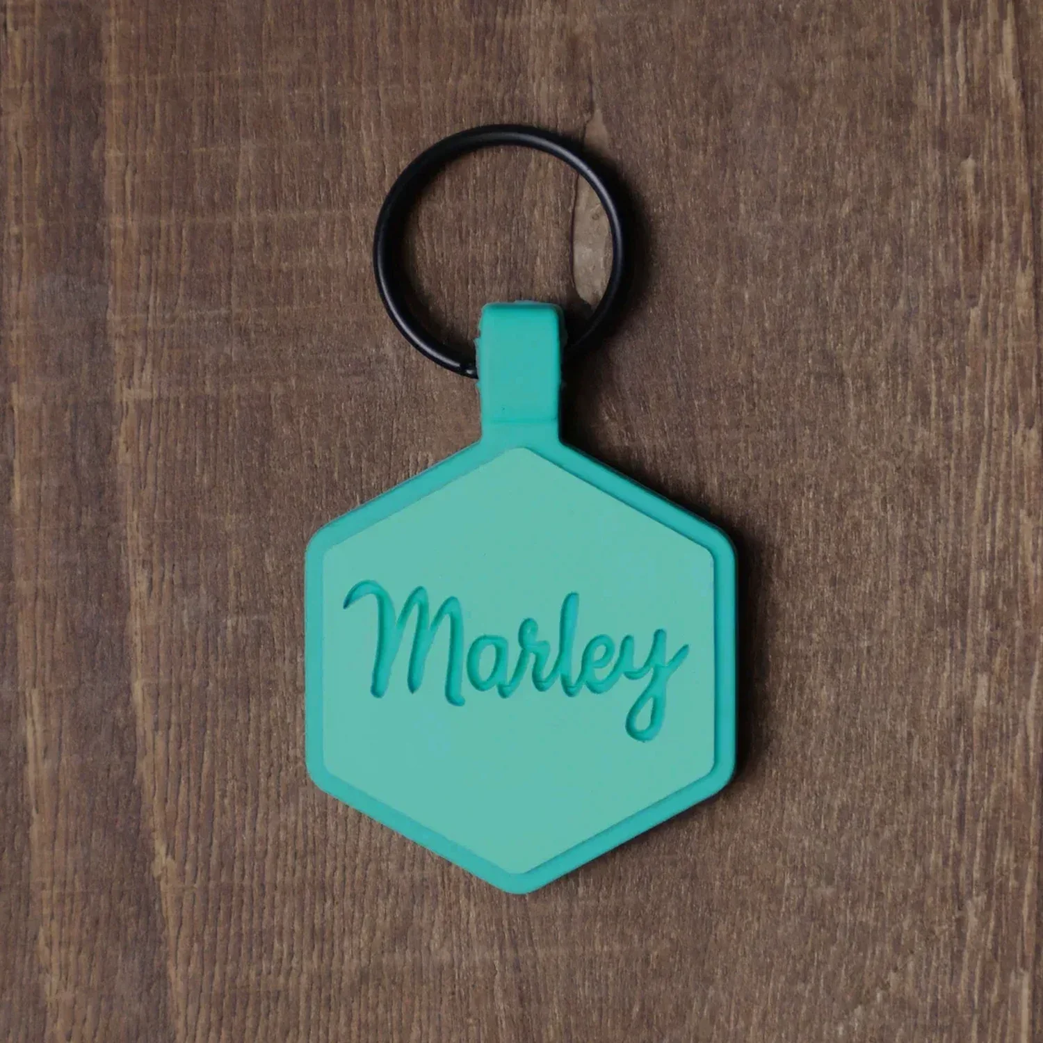 Caribbean Green Silicone ID Tag - Image 3