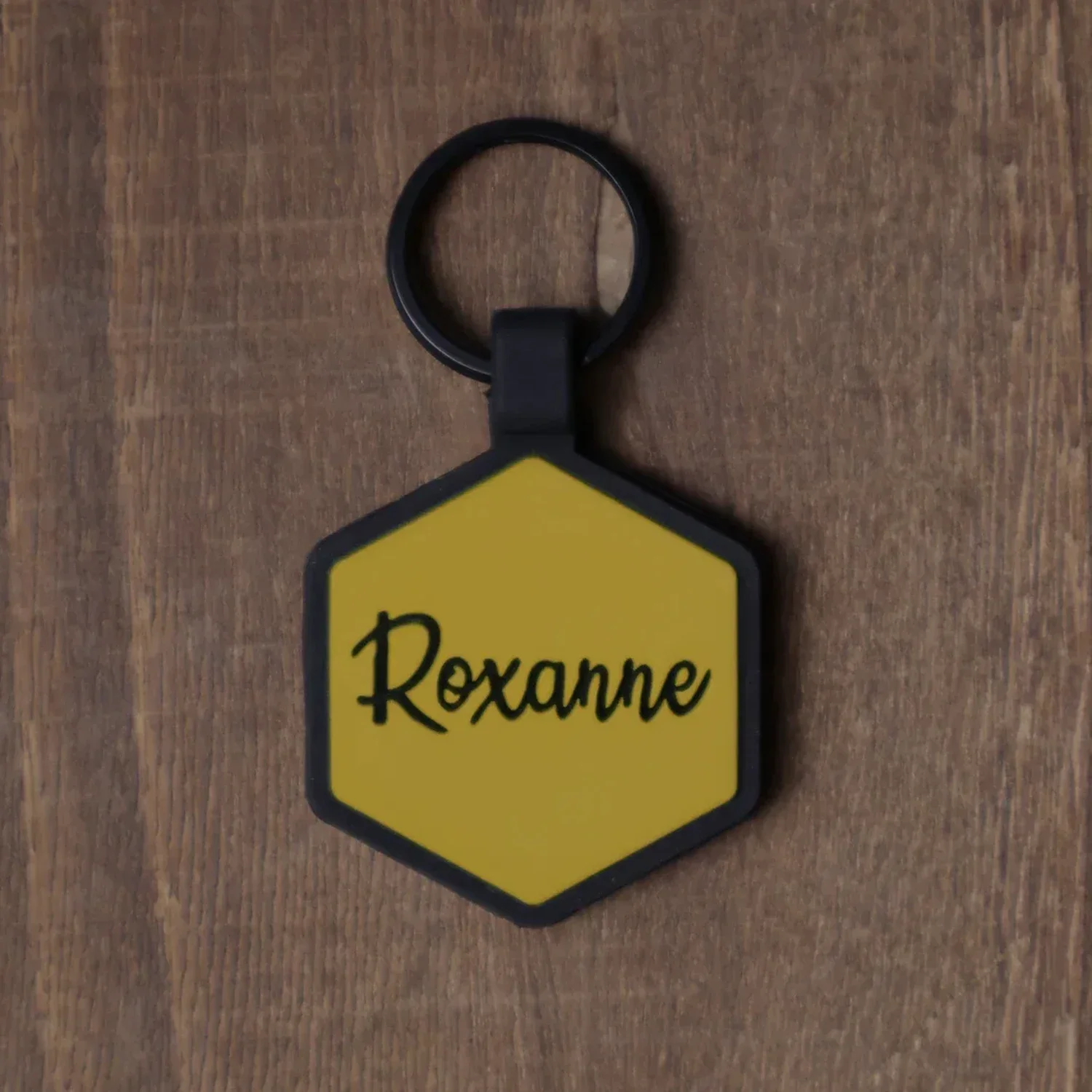 Mustard Yellow Silicone ID Tag - Image 3