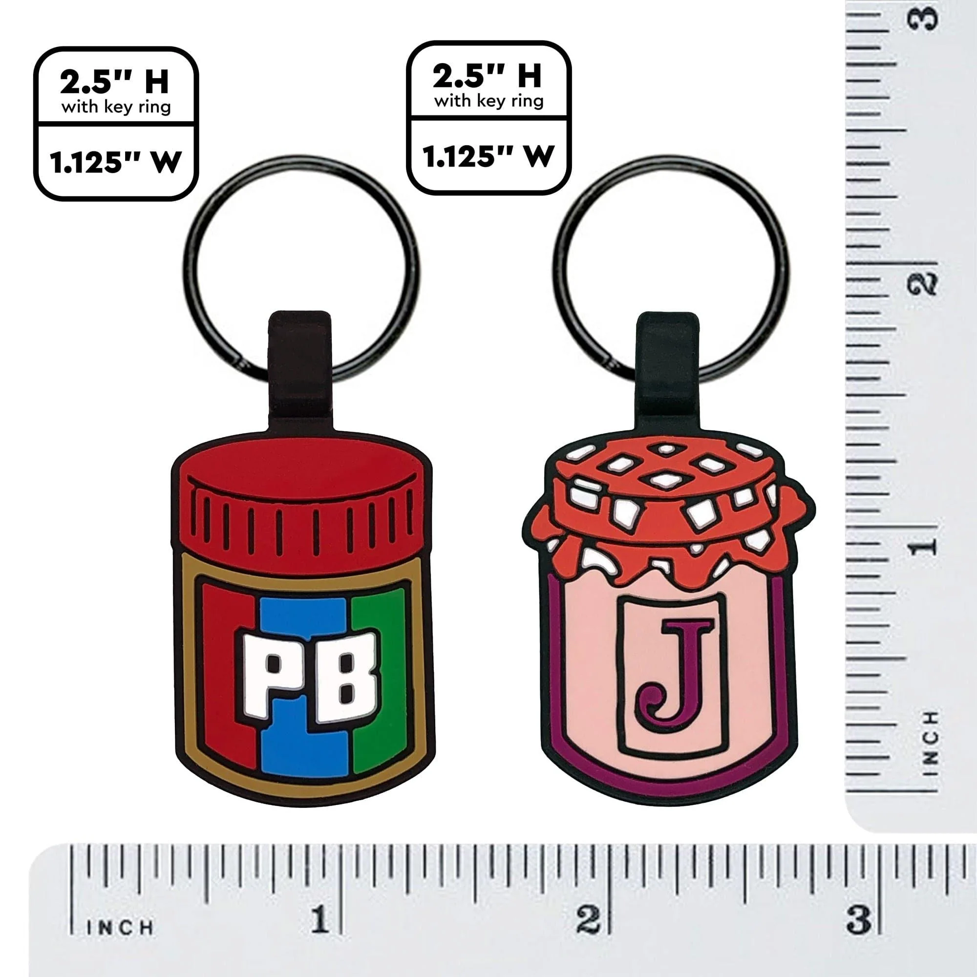 QR Code PB&J BFF Silicone ID Tag Set - Image 4