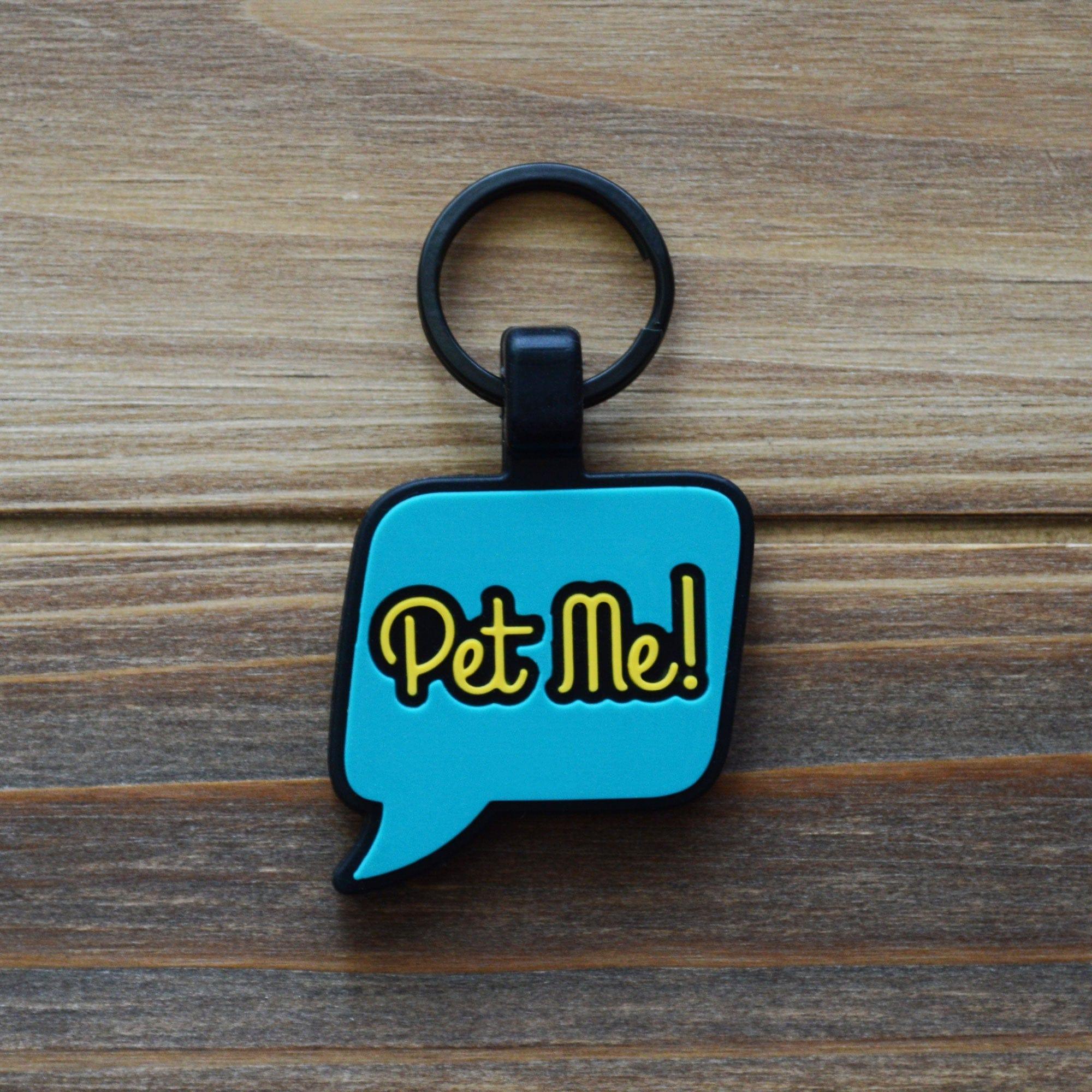 QR Code "Pet Me!" Silicone ID Tag - Image 3