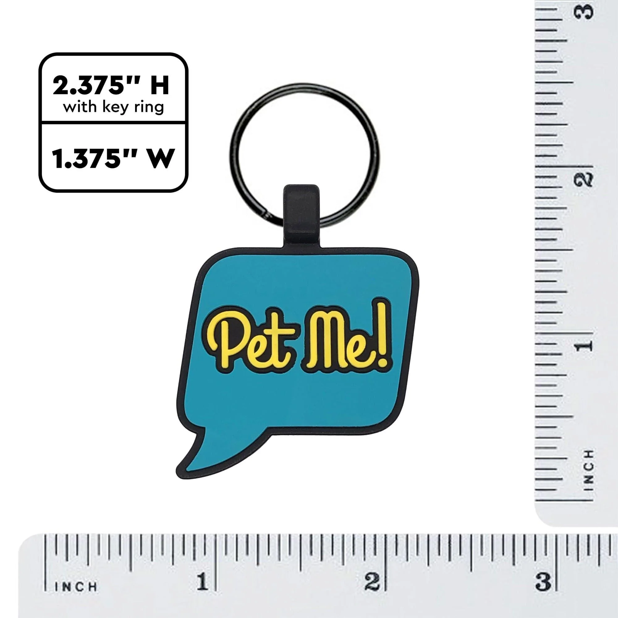 QR Code "Pet Me!" Silicone ID Tag - Image 4