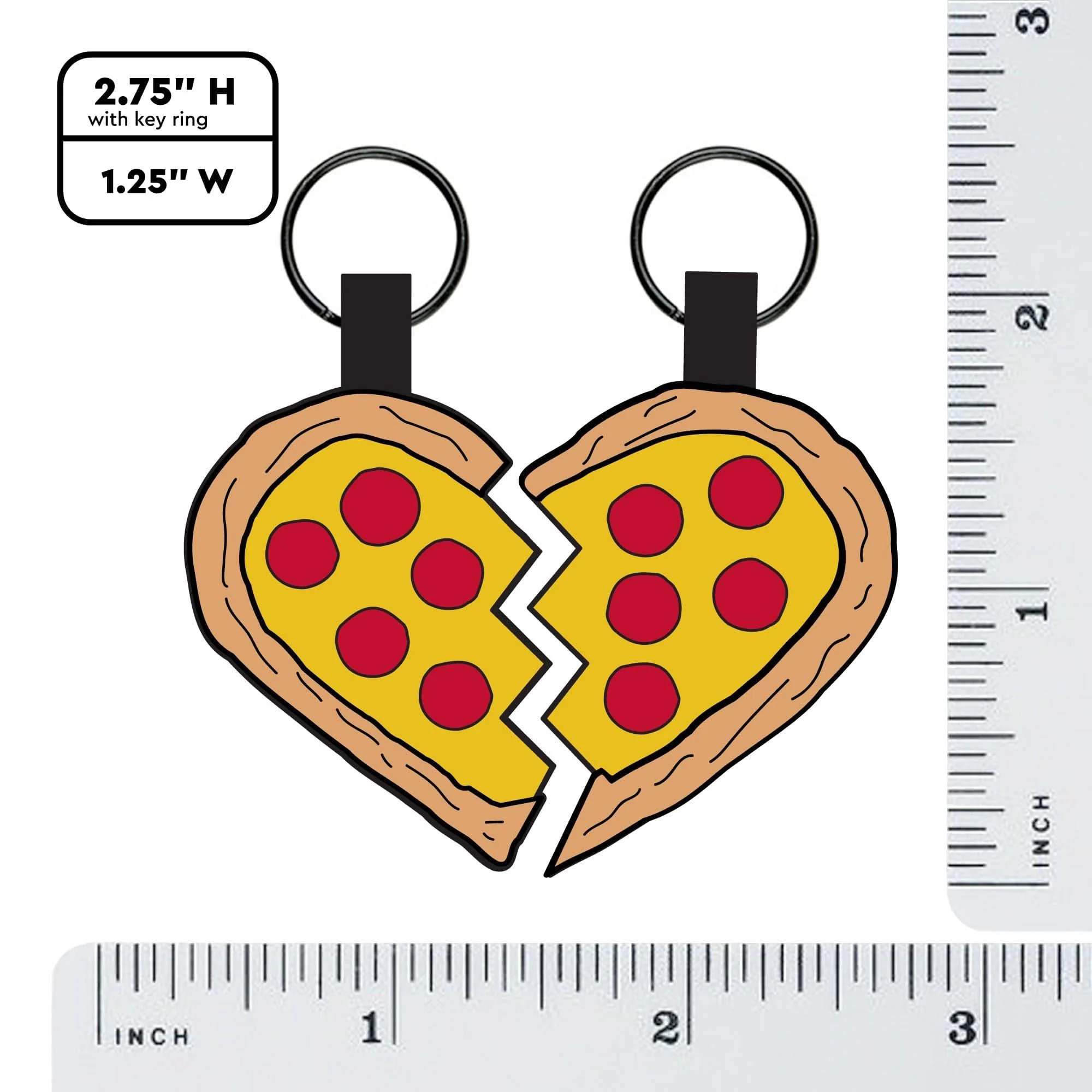 QR Code Pizza Your Heart BFF Silicone ID Tag Set - Image 3