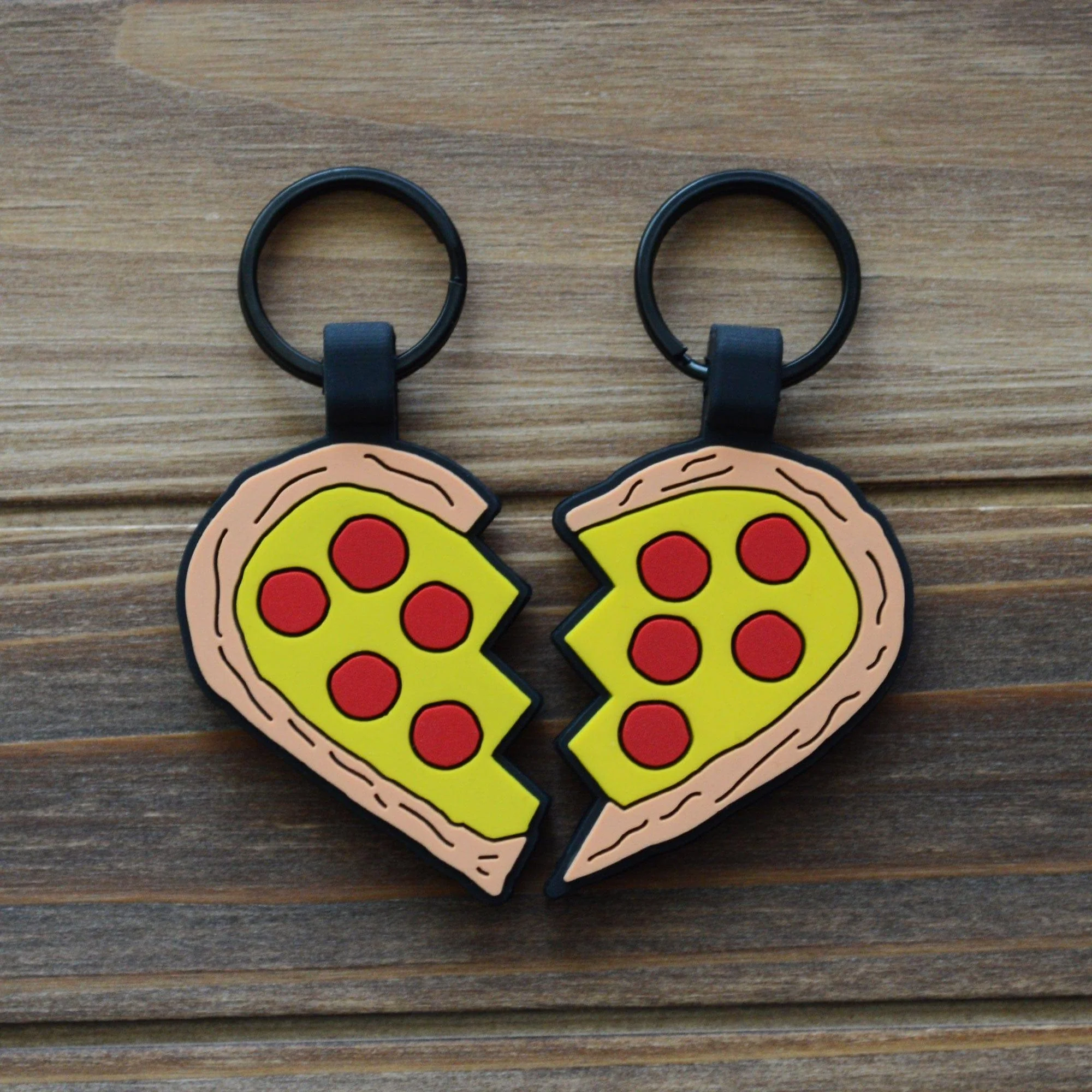 QR Code Pizza Your Heart BFF Silicone ID Tag Set - Image 4