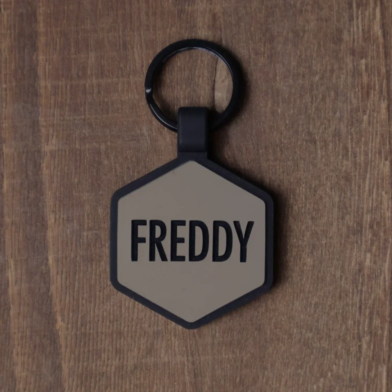 Taupe Silicone ID Tag - Image 3
