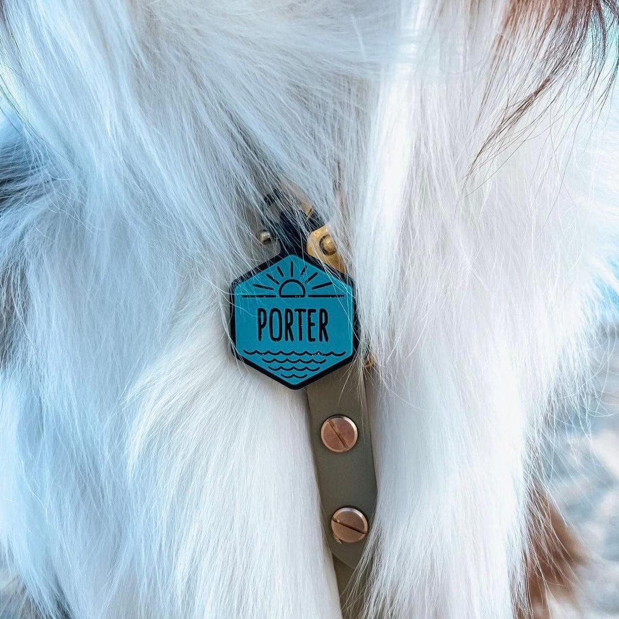 QR Code Turquoise Silicone ID Tag - Image 4