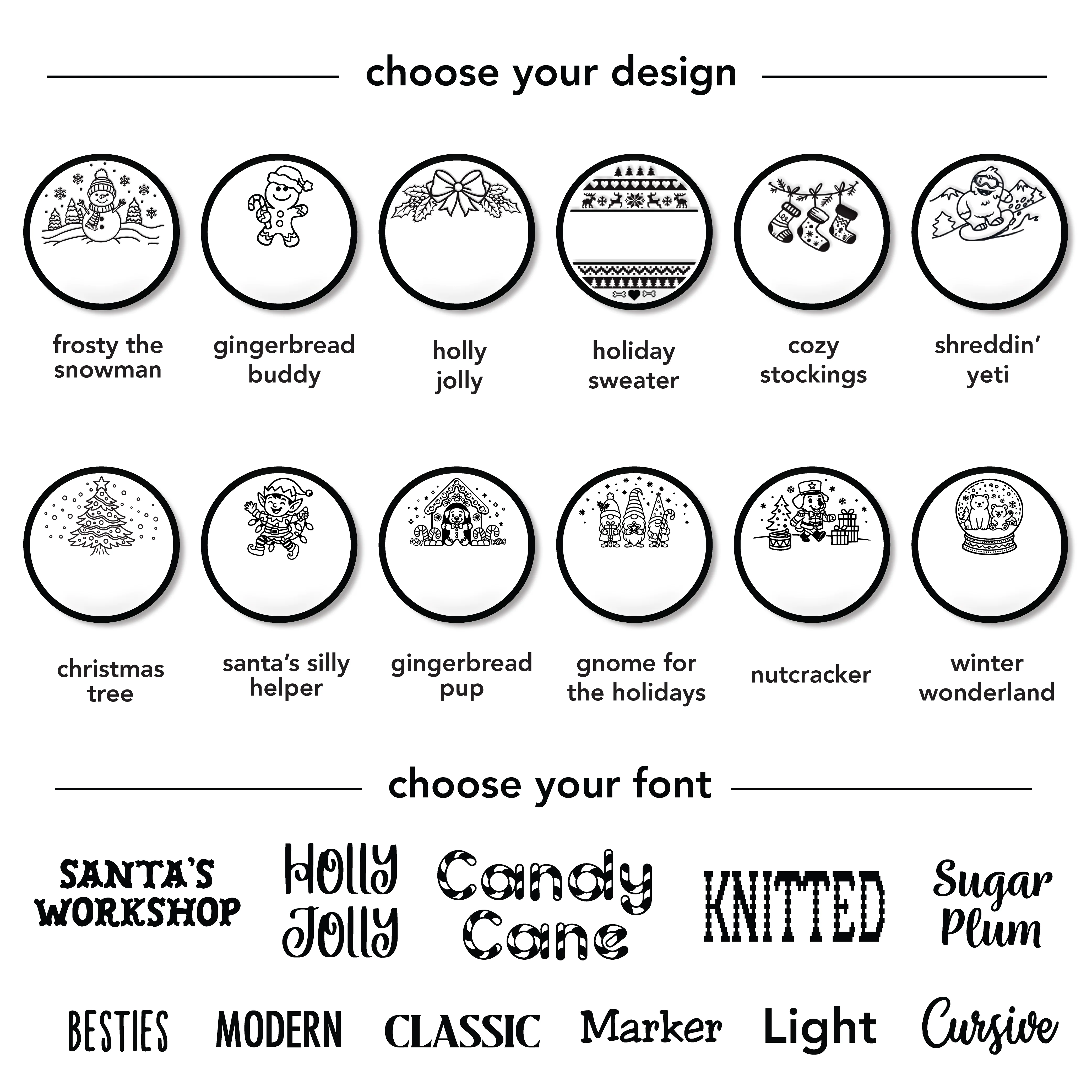 Slide-On Pet ID Tag | Festive Holiday Designs - Image 3