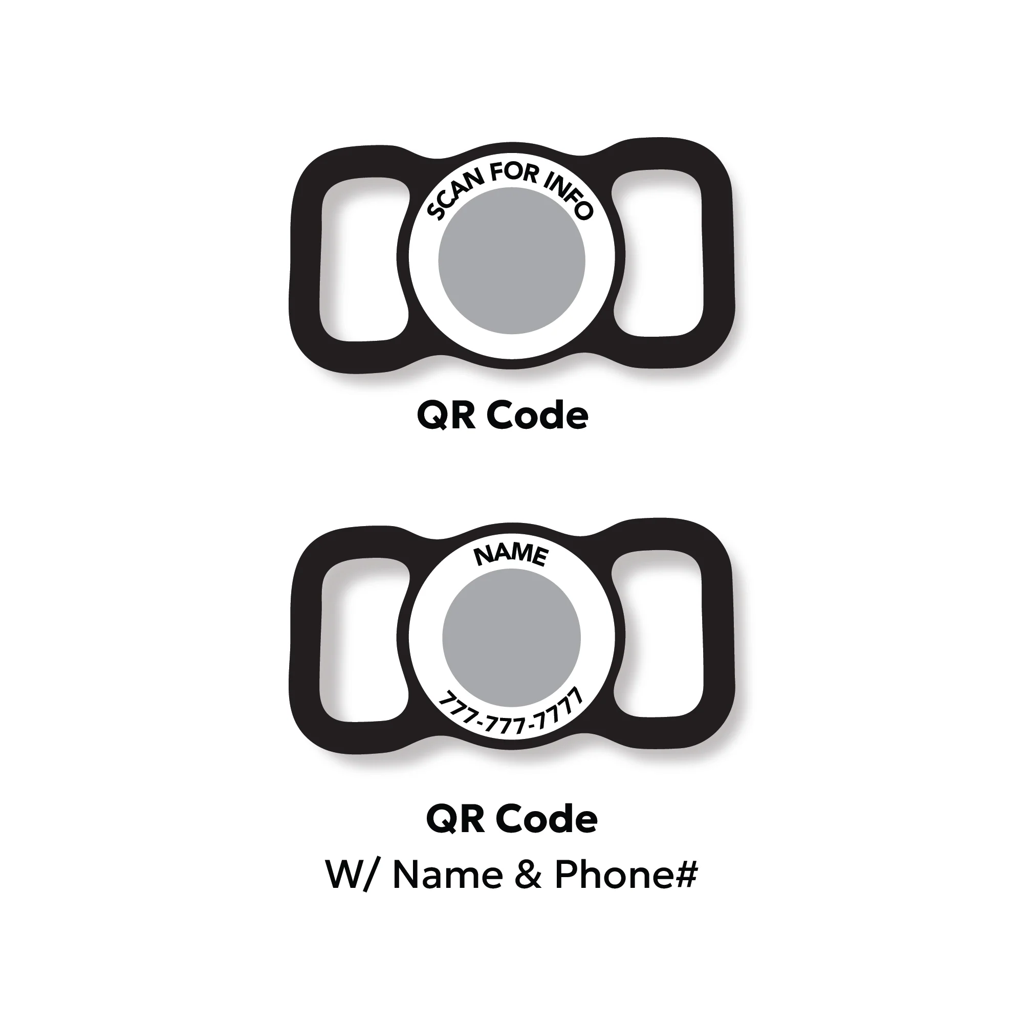 Slim Slide-On Silicone Pet ID Tag | QR Code - Image 3